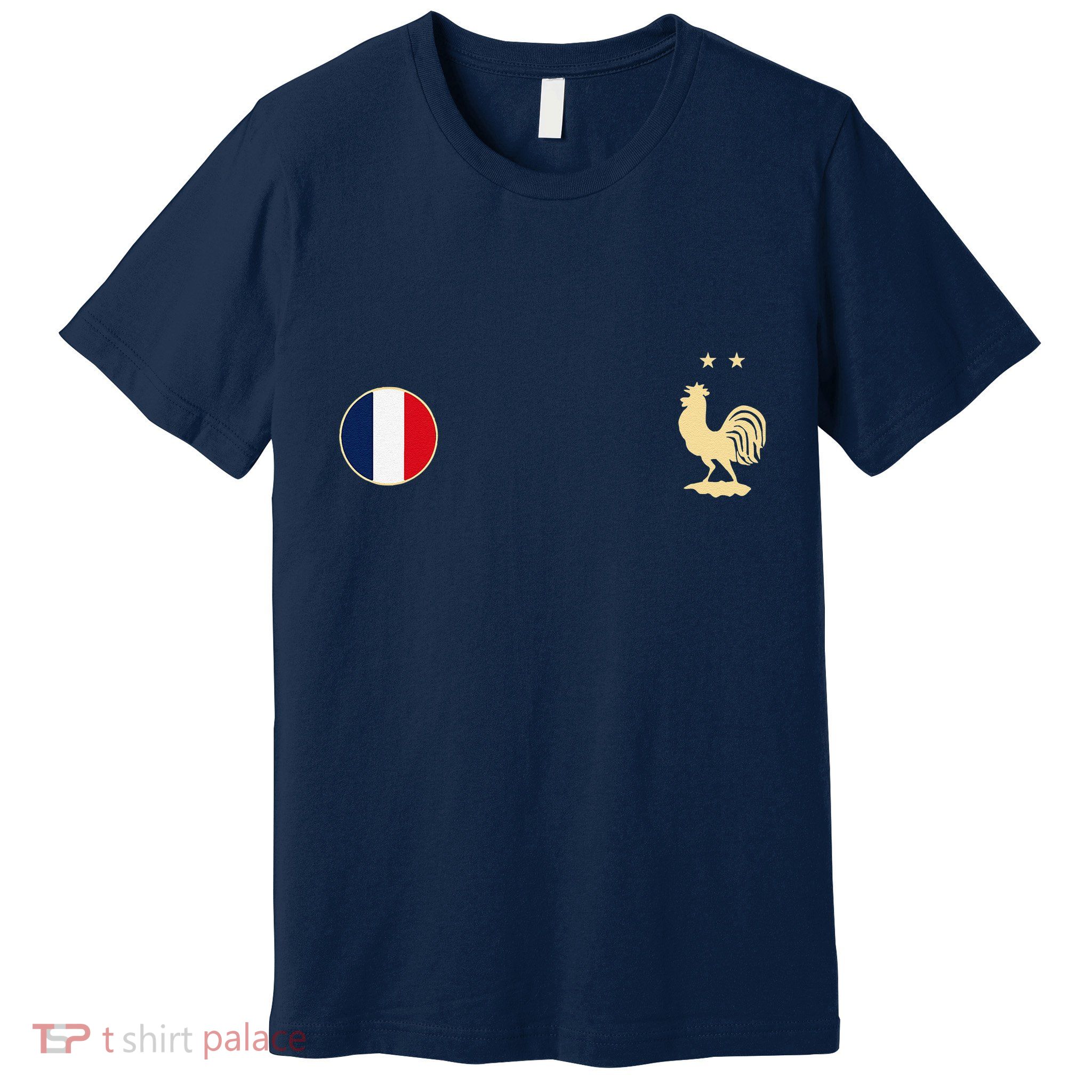 France Soccer Jersey Football Roosters & Flag Premium T-Shirt