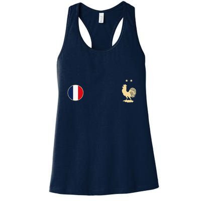 France Soccer Jersey Football Roosters & Flag Womens Tank Top