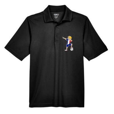 France Soccer Jersey Dabbing Boy French Flag Men's Origin Performance Pique Polo