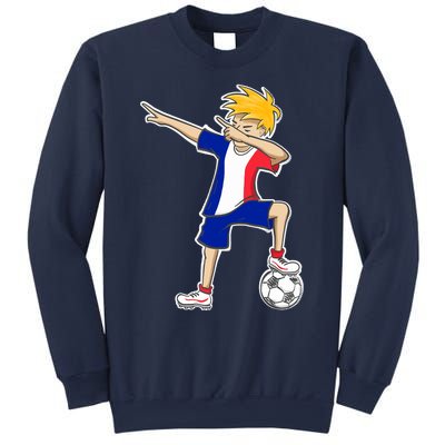 France Soccer Jersey Dabbing Boy French Flag Sweatshirt