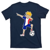 France Soccer Jersey Dabbing Boy French Flag T-Shirt