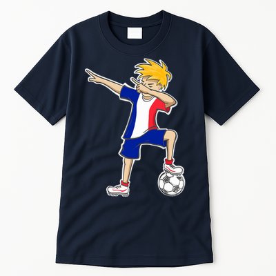 France Soccer Jersey Dabbing Boy French Flag Tall T-Shirt