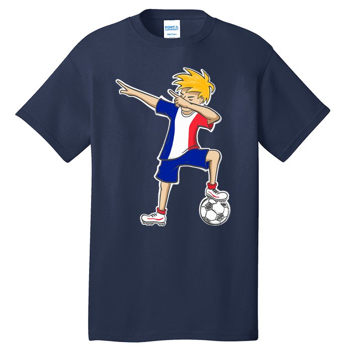 France Soccer Jersey Dabbing Boy French Flag Tall T-Shirt