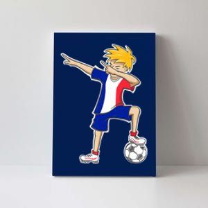 France Soccer Jersey Dabbing Boy French Flag Canvas