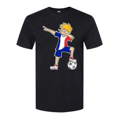 France Soccer Jersey Dabbing Boy French Flag Softstyle CVC T-Shirt