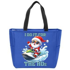 Funny Santa Jet Ski Christmas Cool Holiday Beach Vibes Fun Cute Gift Zip Tote Bag