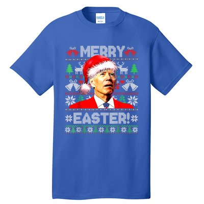 Funny Santa Joe Biden Happy Easter Ugly Christmas Sweater Great Gift Tall T-Shirt