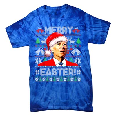 Funny Santa Joe Biden Happy Easter Ugly Christmas Sweater Great Gift Tie-Dye T-Shirt