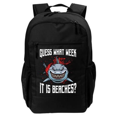 Funny Shark Joke Guess What Week It Is Sarcastic Party Beach Gift Backpack