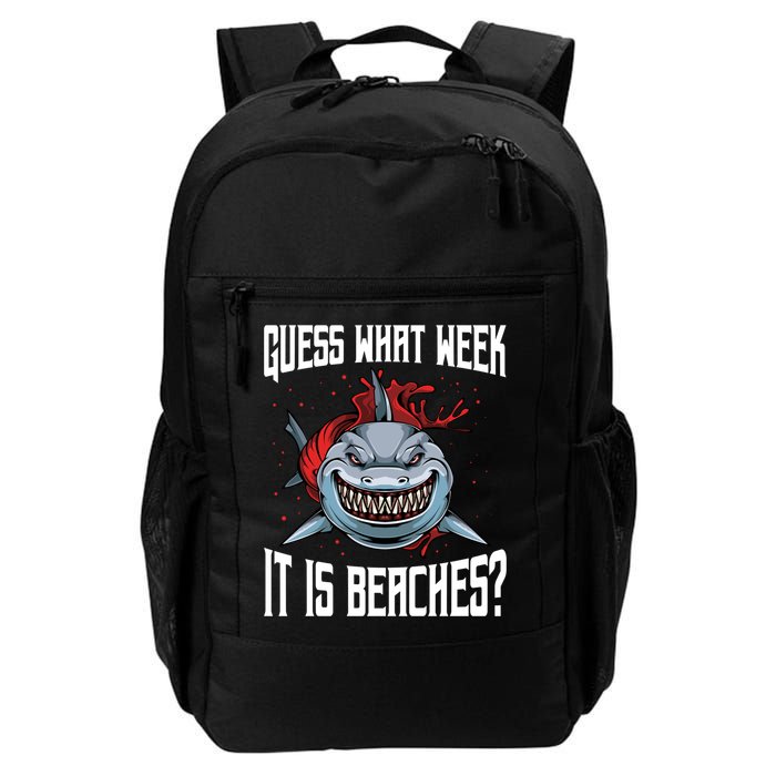 Funny Shark Joke Guess What Week It Is Sarcastic Party Beach Gift Backpack