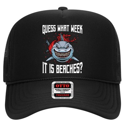 Funny Shark Joke Guess What Week It Is Sarcastic Party Beach Gift Hat