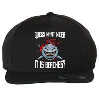 Funny Shark Joke Guess What Week It Is Sarcastic Party Beach Gift Wool Snapback Cap