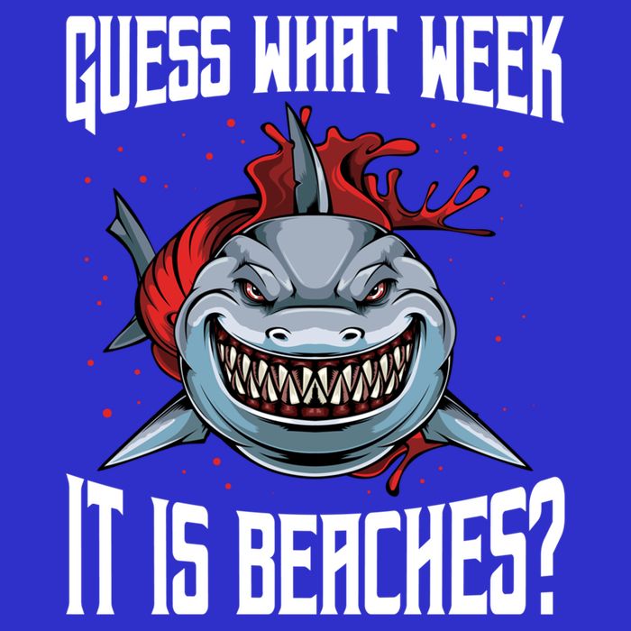 Funny Shark Joke Guess What Week It Is Sarcastic Party Beach Gift 16 in Basic Backpack
