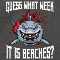 Funny Shark Joke Guess What Week It Is Sarcastic Party Beach Gift Vector Backpack