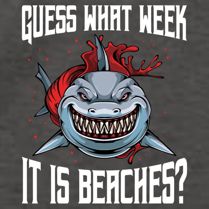 Funny Shark Joke Guess What Week It Is Sarcastic Party Beach Gift Vector Backpack