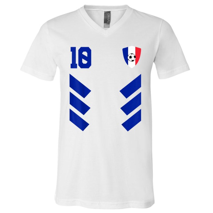 France Soccer Jersey France Football French V-Neck T-Shirt