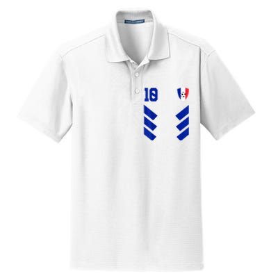 France Soccer Jersey France Football French Dry Zone Grid Polo