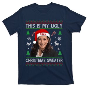 Funny Santa Kamala Harris 2024 Ugly Christmas Sweater Family T-Shirt