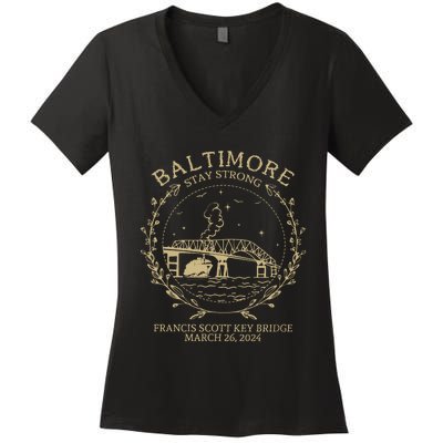 Francis Scott Key Bridge Collaps Women's V-Neck T-Shirt