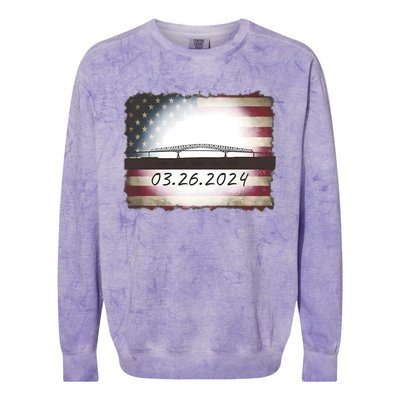 Francis Scott Key Bridge Collapse Baltimore Colorblast Crewneck Sweatshirt