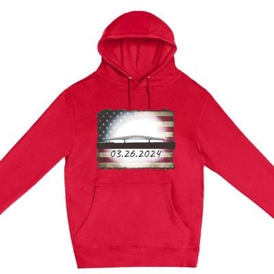 Francis Scott Key Bridge Collapse Baltimore Premium Pullover Hoodie