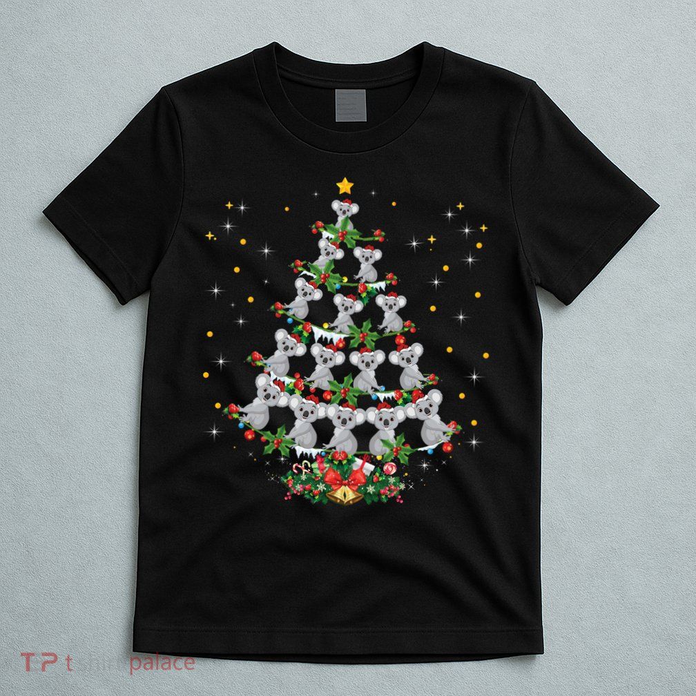 Funny Santa Koala Xmas Gift Koala Christmas Tree Long Sleeve T-Shirt