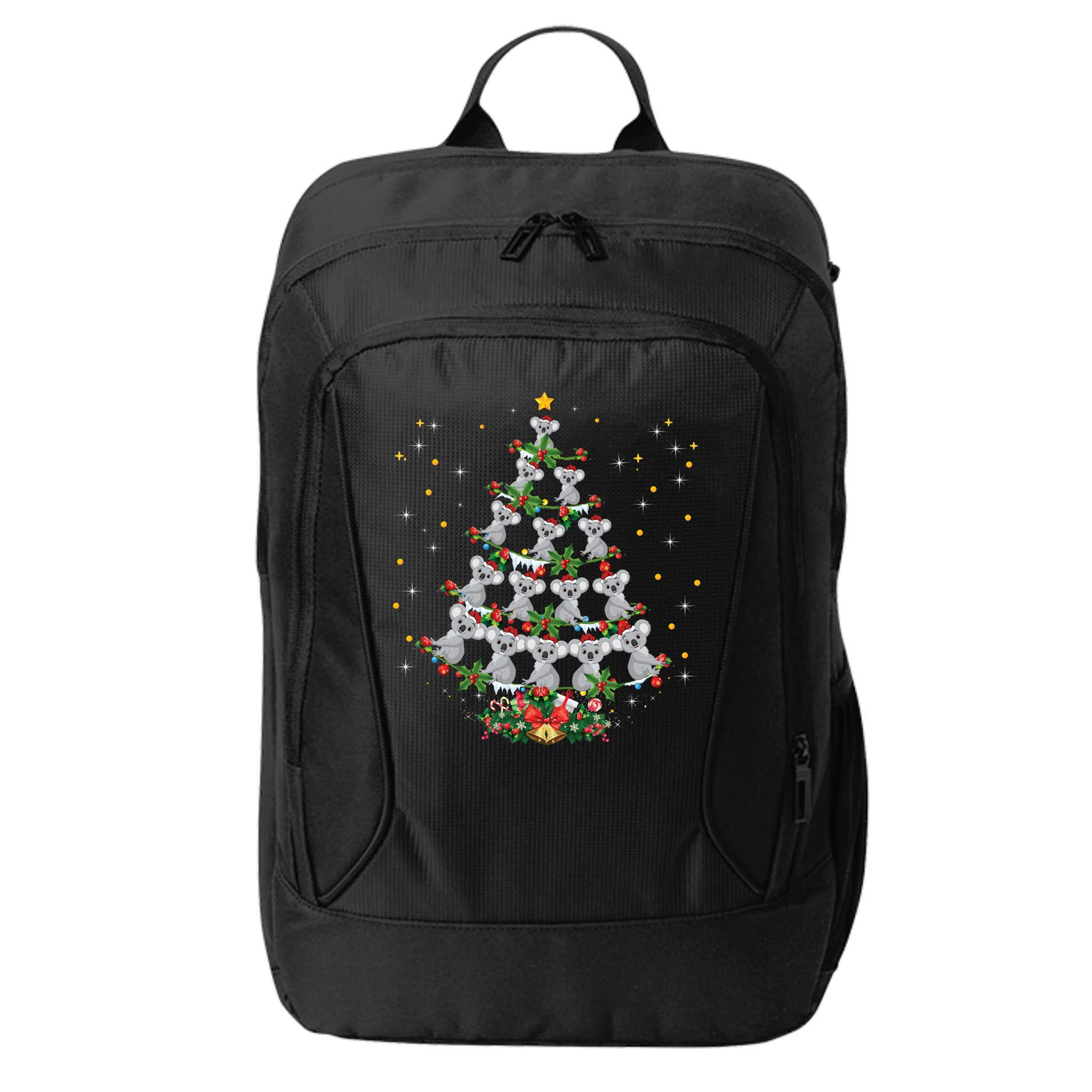 Funny Santa Koala Xmas Gift Koala Christmas Tree Long Sleeve City Backpack