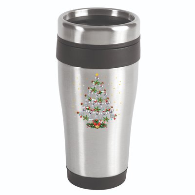 Funny Santa Koala Xmas Gift Koala Christmas Tree Long Sleeve 16oz Travel Tumbler