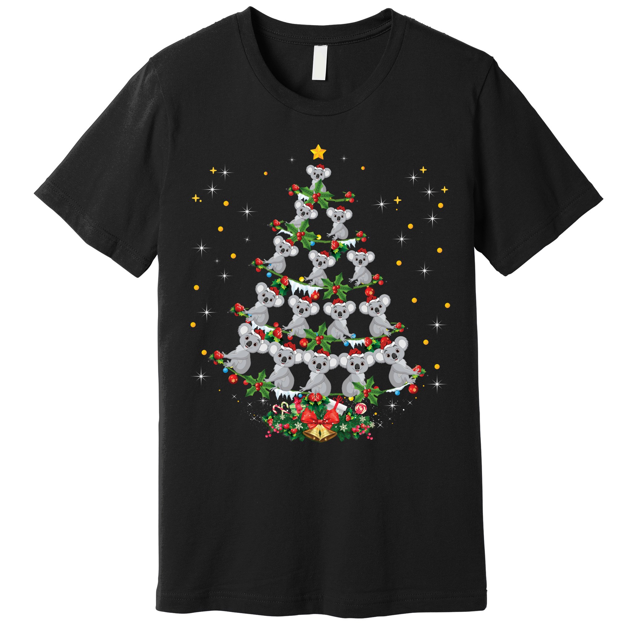 Funny Santa Koala Xmas Gift Koala Christmas Tree Long Sleeve Premium T-Shirt