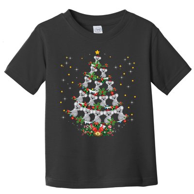 Funny Santa Koala Xmas Gift Koala Christmas Tree Long Sleeve Toddler T-Shirt