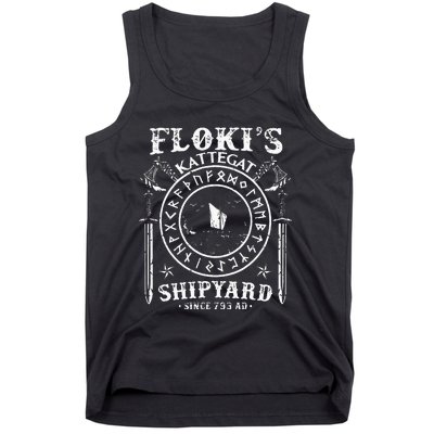 Flokis Shipyard Kattegat Viking Vintage Retro Men Women Tank Top