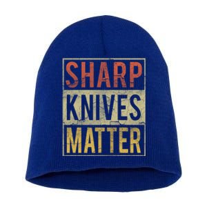 Funny Sharp Knives Matter Chef Knives Cute Cool Gift Cute Gift Short Acrylic Beanie