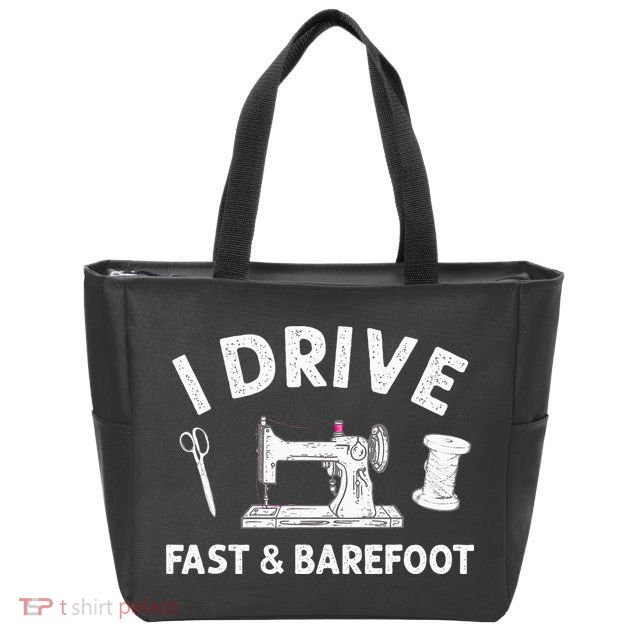 Funny Sewing Knitting Quilting For Sewer Quilter Zip Tote Bag