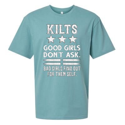 Funny Scottish Kilts Good Dont Ask Scotland Sueded Cloud Jersey T-Shirt