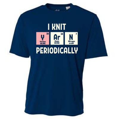 Funny Scientist Knitting I Knit Yarn Periodically Crochet Cooling Performance Crew T-Shirt