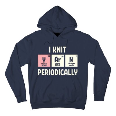 Funny Scientist Knitting I Knit Yarn Periodically Crochet Hoodie