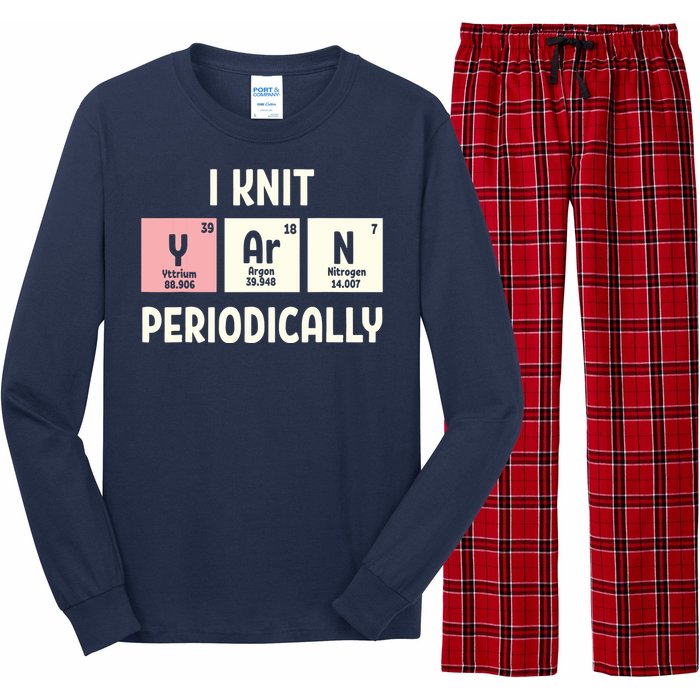 Funny Scientist Knitting I Knit Yarn Periodically Crochet Long Sleeve Pajama Set