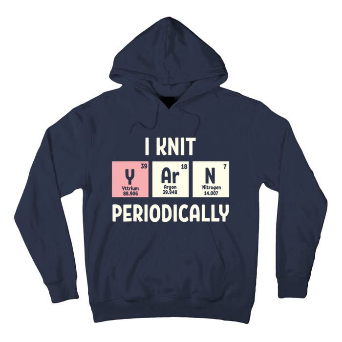 Funny Scientist Knitting I Knit Yarn Periodically Crochet Tall Hoodie