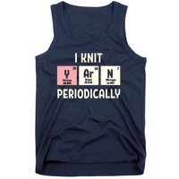 Funny Scientist Knitting I Knit Yarn Periodically Crochet Tank Top