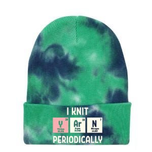 Funny Scientist Knitting I Knit Yarn Periodically Crochet Tie Dye 12in Knit Beanie