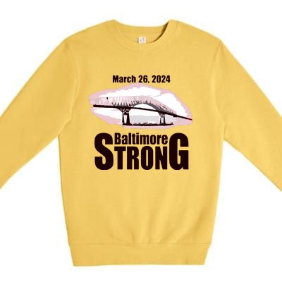 Francis Scott Key Bridge Strong Baltimore Bridge Strong Premium Crewneck Sweatshirt