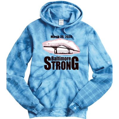 Francis Scott Key Bridge Strong Baltimore Bridge Strong Tie Dye Hoodie