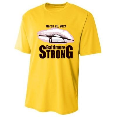 Francis Scott Key Bridge Strong Baltimore Bridge Strong Performance Sprint T-Shirt