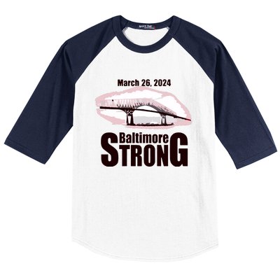 Francis Scott Key Bridge Strong Baltimore Bridge Strong Baseball Sleeve Shirt