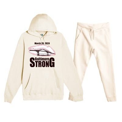 Francis Scott Key Bridge Strong Baltimore Bridge Strong Premium Hooded Sweatsuit Set