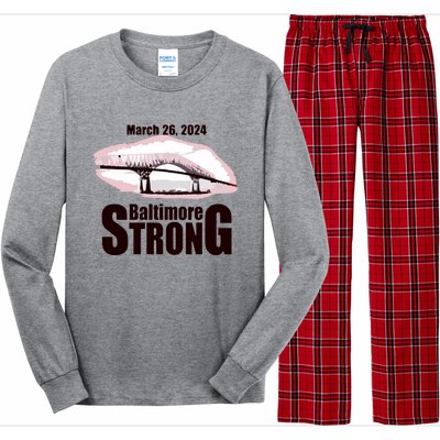 Francis Scott Key Bridge Strong Baltimore Bridge Strong Long Sleeve Pajama Set