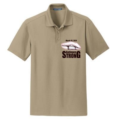 Francis Scott Key Bridge Strong Baltimore Bridge Strong Dry Zone Grid Polo