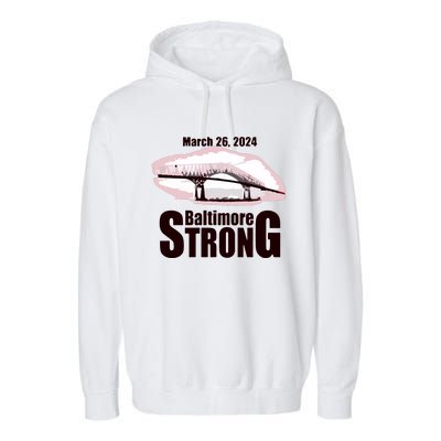 Francis Scott Key Bridge Strong Baltimore Bridge Strong Garment-Dyed Fleece Hoodie