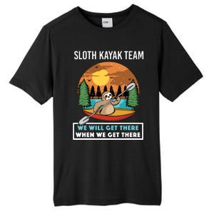 Funny Sloth Kayaking Art Fo Kayaker Crew Tall Fusion ChromaSoft Performance T-Shirt