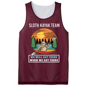 Funny Sloth Kayaking Art Fo Kayaker Crew Mesh Reversible Basketball Jersey Tank